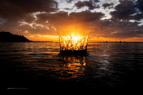 Olivers Hill Sunset Rock Splash B